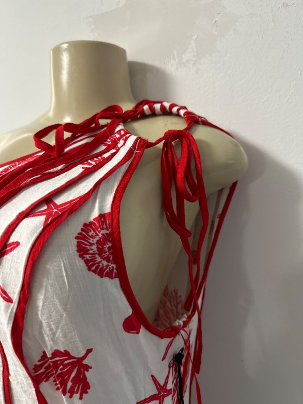 👗 Vestido Un Hombro Estampado Marino ❤️
